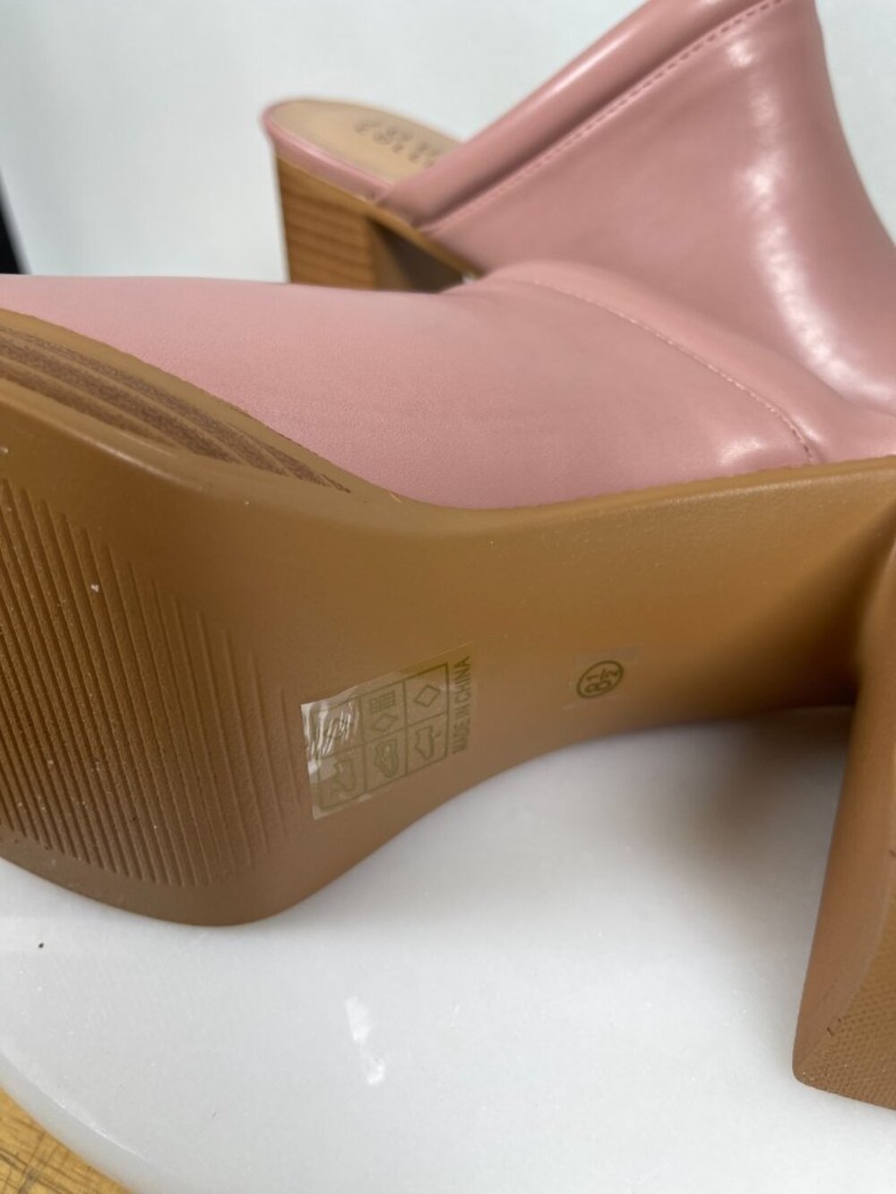 Journee Collection Izara Mule Clogs Rose Pink Womens 8.5 Block Heel - Picture 9 of 12